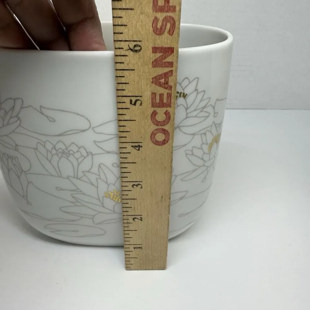 Vintage Rosenthal Studio Linie Germany Porcelain Lily Pad Print Ovoid Shape Vase